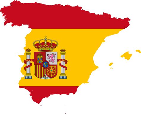 spain map with flag.
